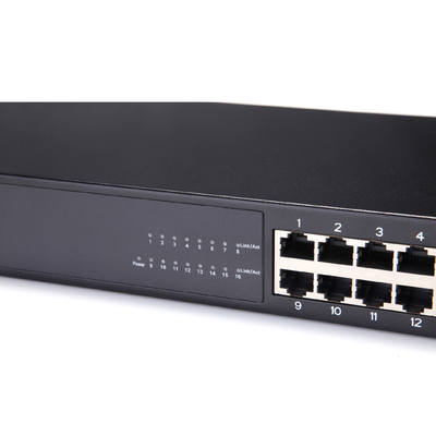 1000Mbps Rack Mounted Network Switch 16 Port  For Cctv Security System