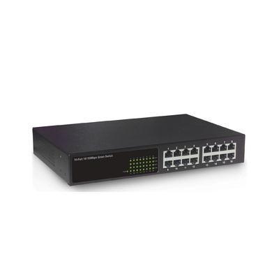 100M 16 Port Rack Mounted Network Switch With 11 Inch Iron Housing