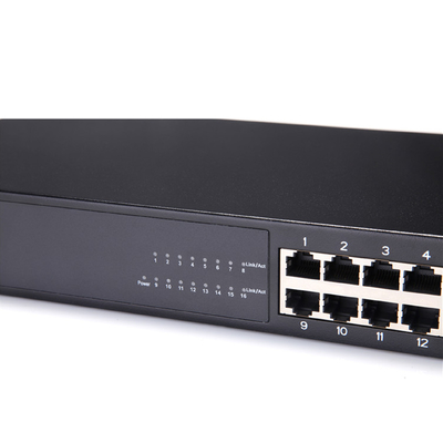 ODM 16 Port Unmanaged POE Switch 4.8Gbps With RTL8324D Chipset